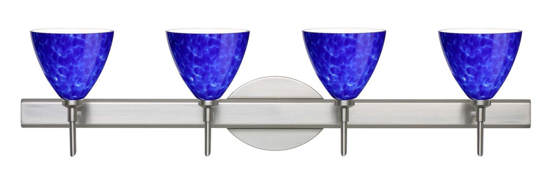 Besa Mia 4SW-177986-SN Bath Vanity Light 31 in. wide - Satin Nickel