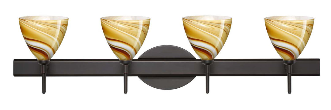 Besa Mia 4SW-1779HN-BR Bath Vanity Light 31 in. wide - Bronze