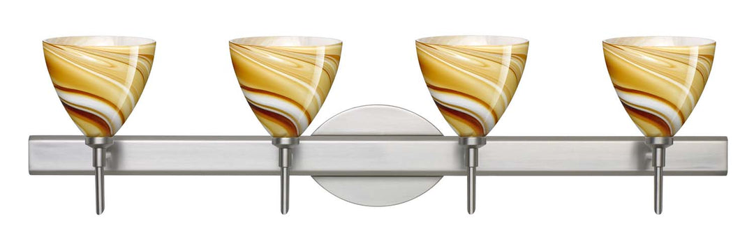 Besa Mia 4SW-1779HN-SN Bath Vanity Light 31 in. wide - Satin Nickel