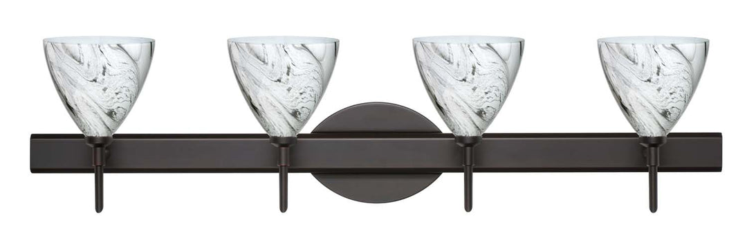 Besa Mia 4SW-1779MG-BR Bath Vanity Light 31 in. wide - Bronze