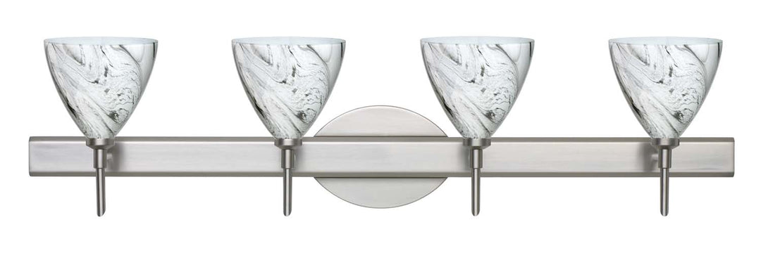Besa Mia 4SW-1779MG-SN Bath Vanity Light 31 in. wide - Satin Nickel