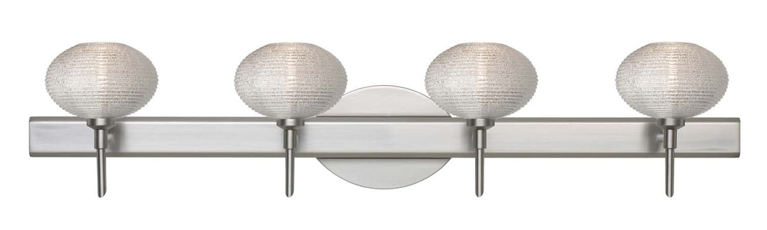 Besa Lasso 4SW-5612GL-SN Bath Vanity Light 31 in. wide - Satin Nickel