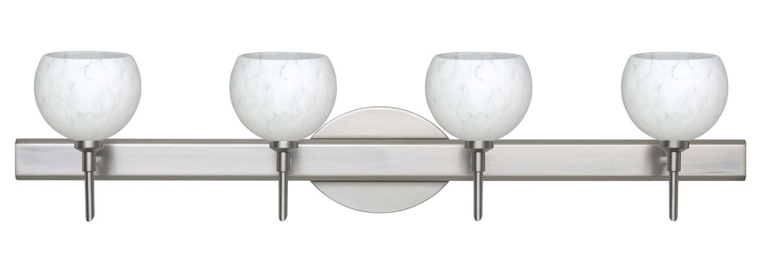 Besa Palla 4SW-565819-SN Bath Vanity Light 31 in. wide - Satin Nickel