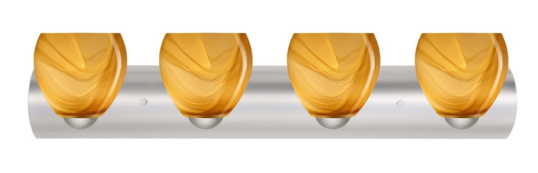 Besa Bolla 4WZ-4122HN-SN Bath Vanity Light 31 in. wide - Satin Nickel