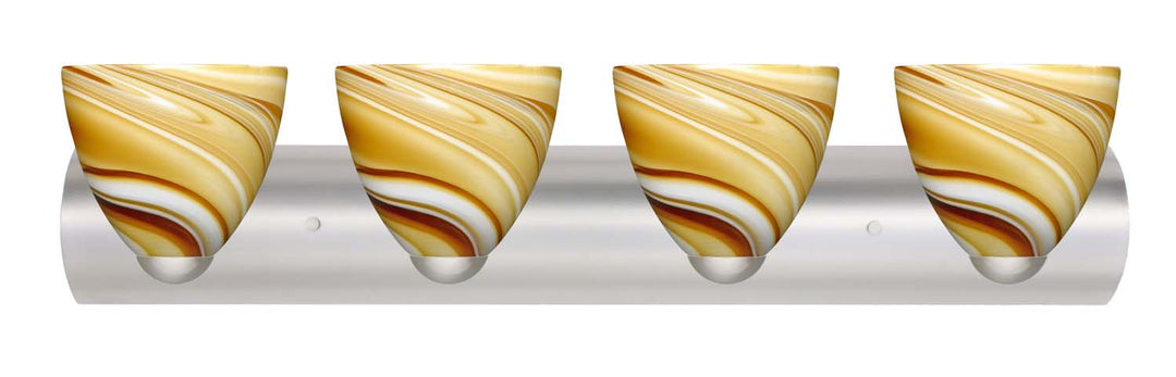 Besa Sasha 4WZ-7572HN-SN Bath Vanity Light 31 in. wide - Satin Nickel