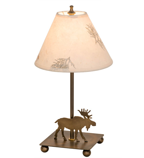 Meyda Tiffany Lighting 38855 Pressed Foliage One Light Accent Lamp Lamp Copper/Antique/Verde