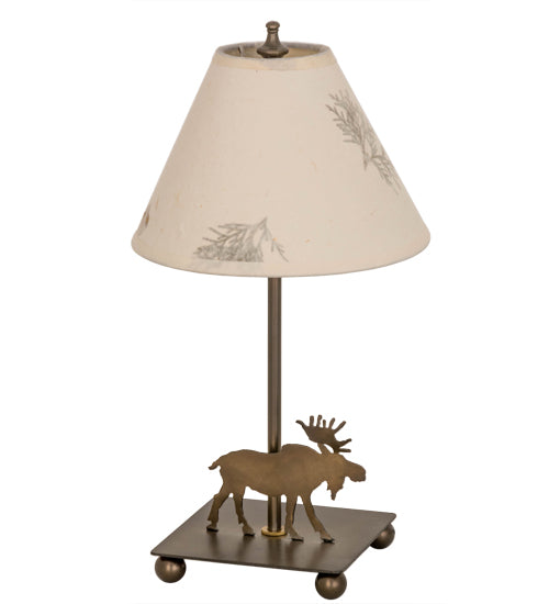 Meyda Tiffany Lighting 38855 Pressed Foliage One Light Accent Lamp Lamp Copper/Antique/Verde