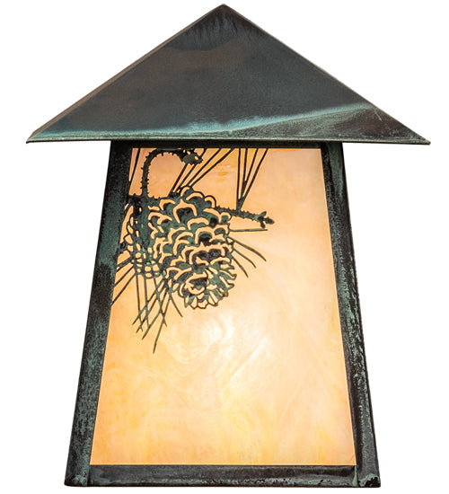 Meyda Tiffany Lighting 38972 Stillwater One Light Wall Sconce Outdoor Verde