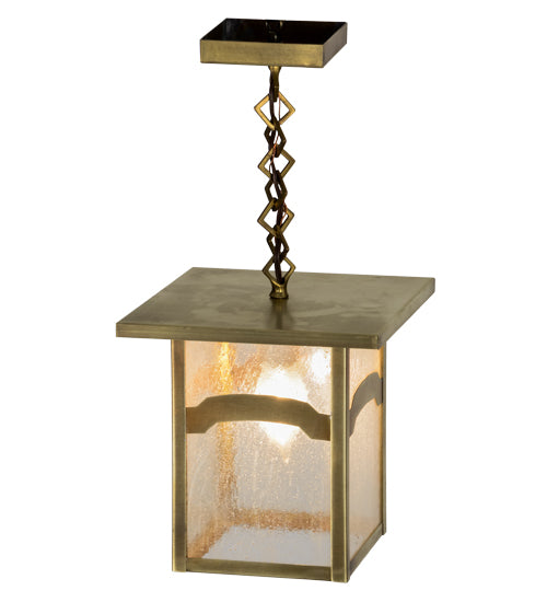 Meyda Tiffany Lighting 38990 Hyde Park One Light Pendant Outdoor Bronze / Dark