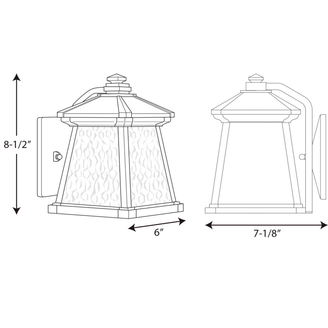 Progress Lighting P5906-31 Mac One Light Wall Lantern Outdoor Black