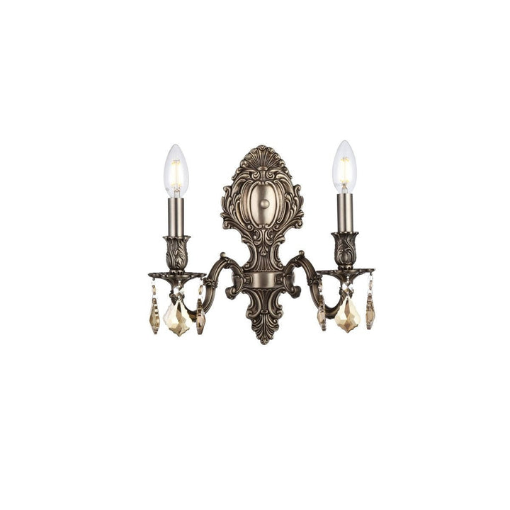 Elegant Monarch 9602W10PW-GT/RC Wall Sconce Light - Pewter