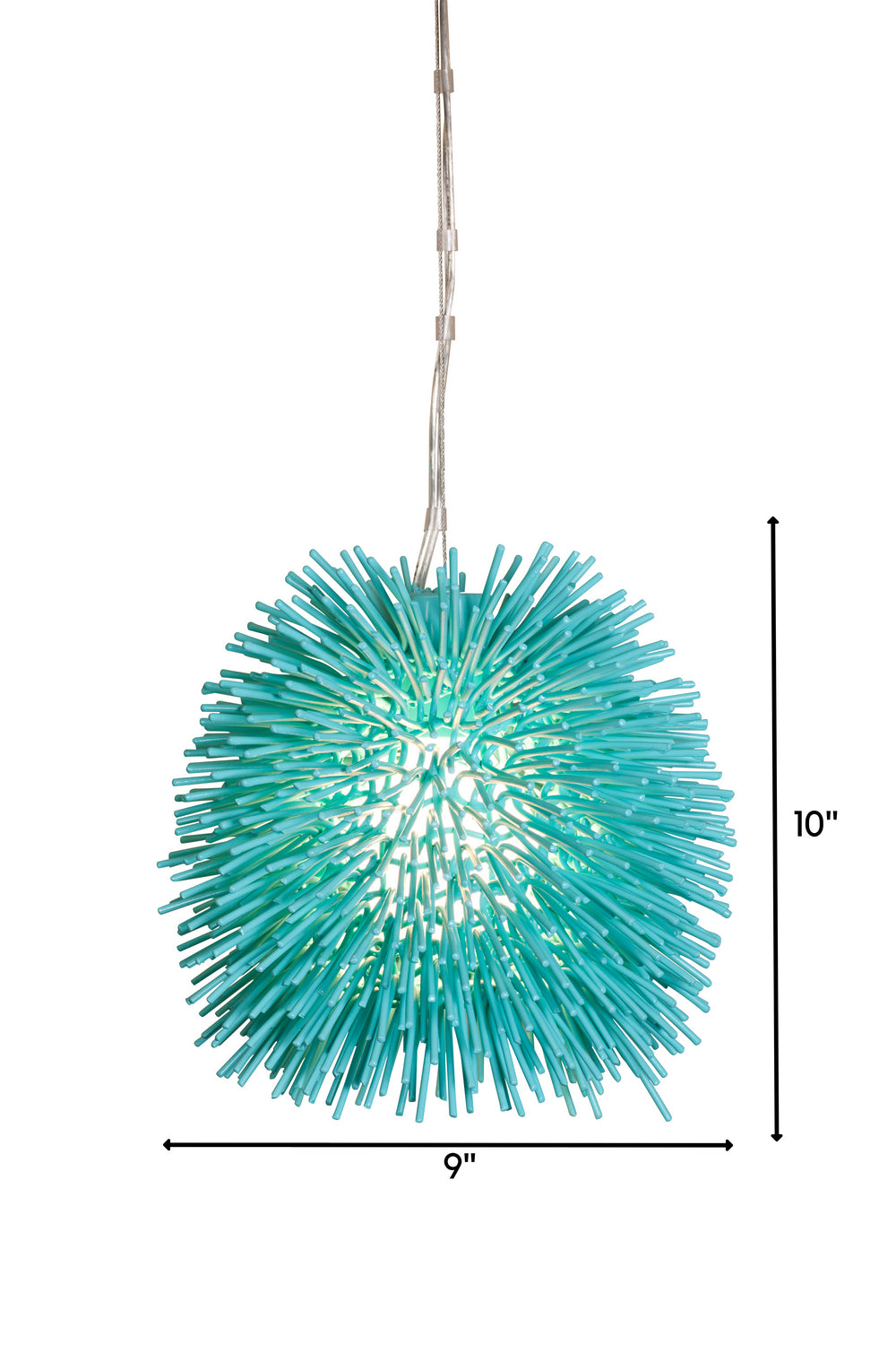 Varaluz Urchin 169M01AQ Pendant Light - Aqua Velvet