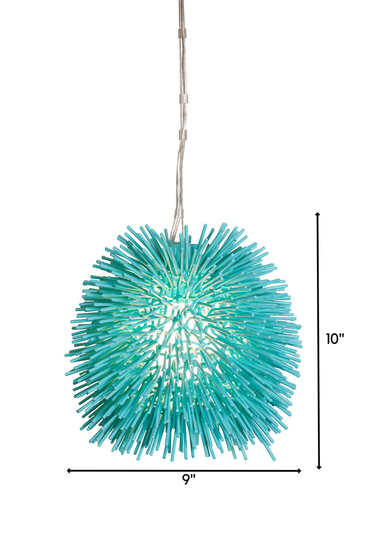 Varaluz Urchin 169M01AQ Pendant Light - Aqua Velvet