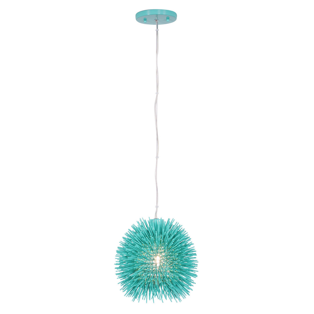 Varaluz Urchin 169M01AQ Pendant Light - Aqua Velvet
