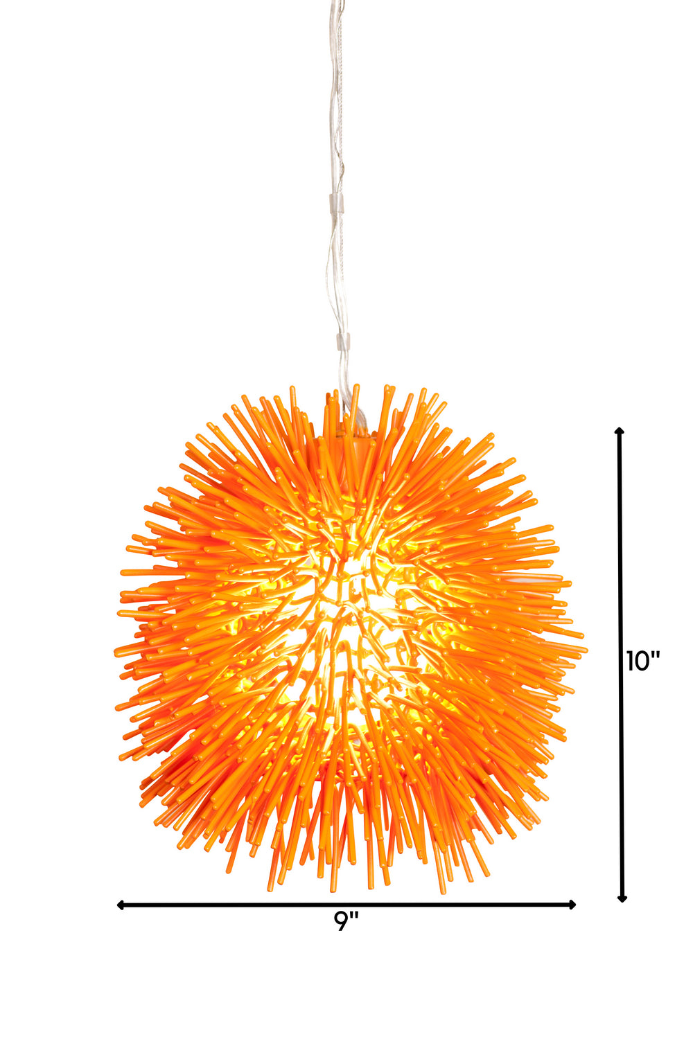 Varaluz Urchin 169M01OR Pendant Light - Electric Pumpkin