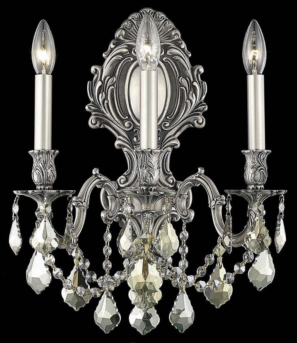 Elegant Monarch 9603W14PW-GT/RC Wall Sconce Light - Pewter