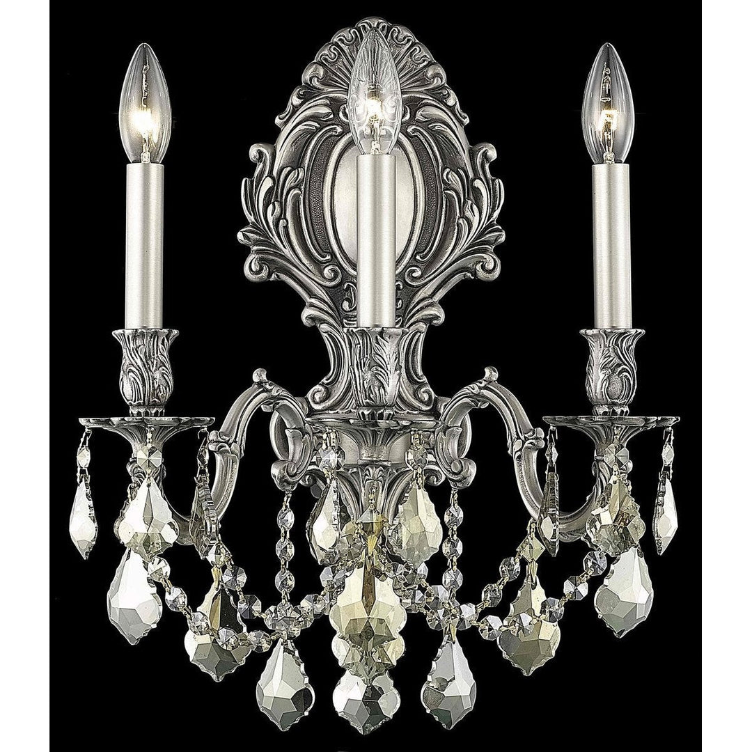 Elegant Monarch 9603W14PW-GT/RC Wall Sconce Light - Pewter