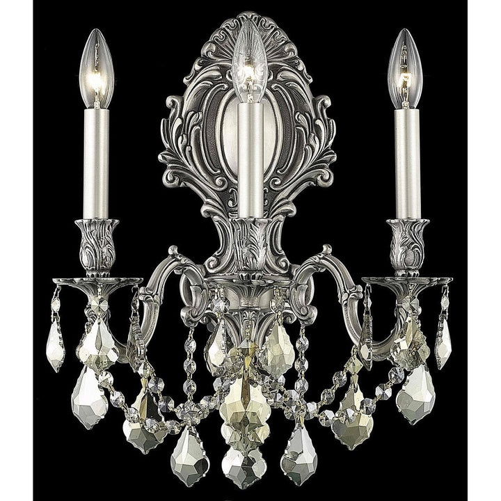 Elegant Monarch 9603W14PW-GT/RC Wall Sconce Light - Pewter