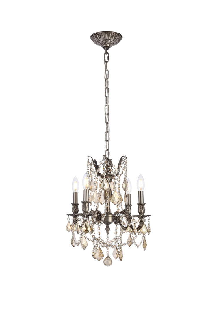 Elegant Rosalia 9204D17PW-GT/RC Chandelier Light - Pewter