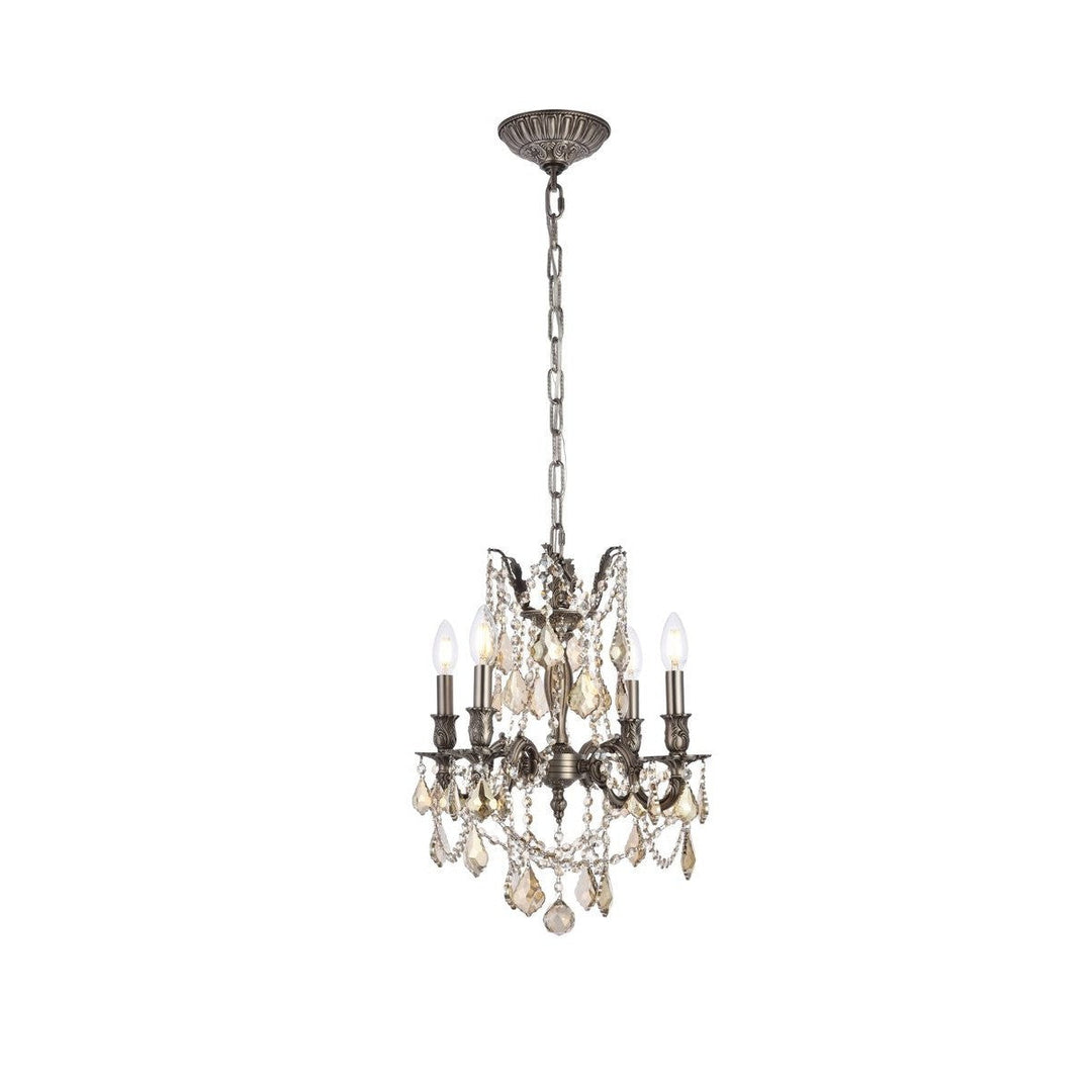 Elegant Rosalia 9204D17PW-GT/RC Chandelier Light - Pewter