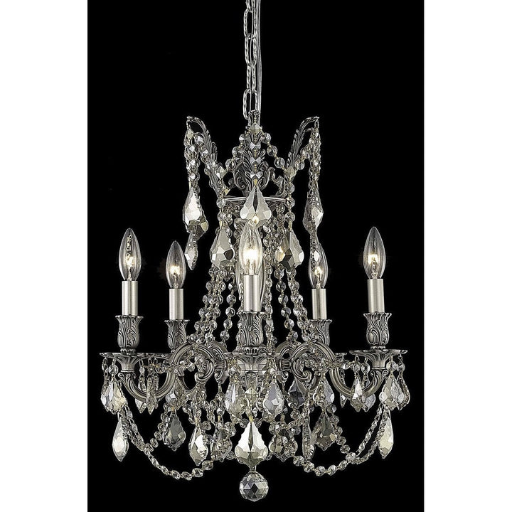 Elegant Rosalia 9205D18PW-GT/RC Chandelier Light - Pewter