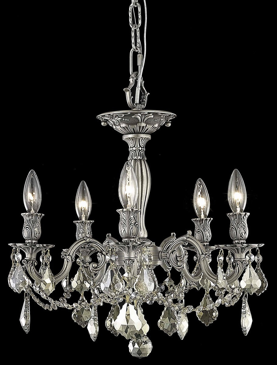 Elegant Rosalia 9205F18PW-GT/RC Chandelier Light - Pewter