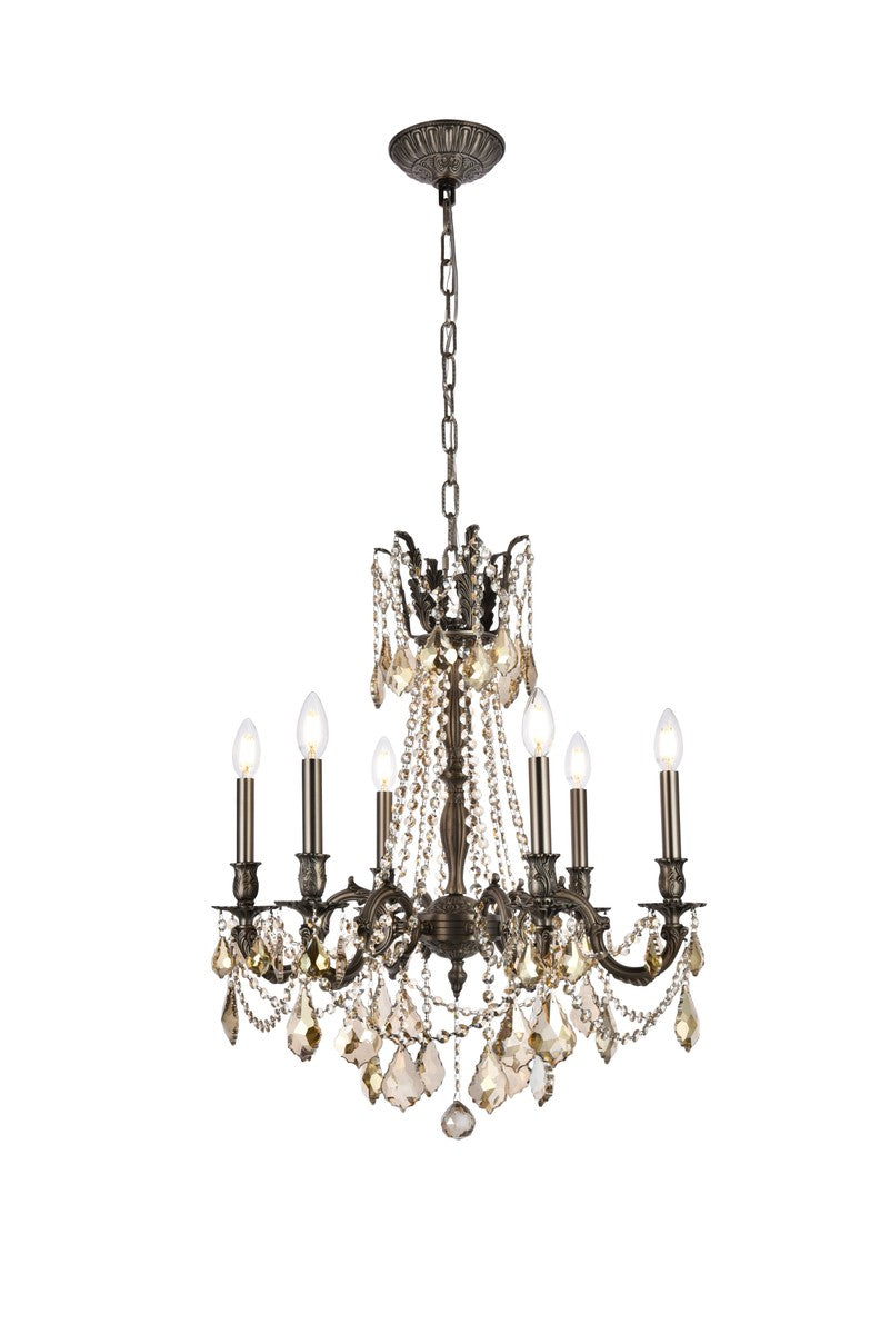 Elegant Rosalia 9206D23PW-GT/RC Chandelier Light - Pewter