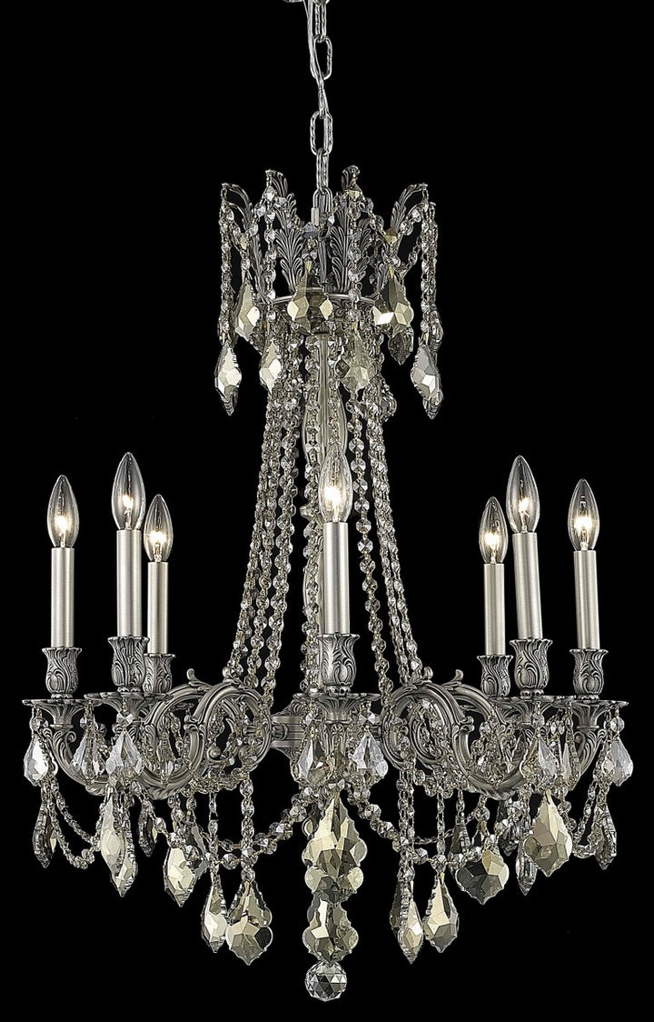 Elegant Rosalia 9208D24PW-GT/RC Chandelier Light - Pewter