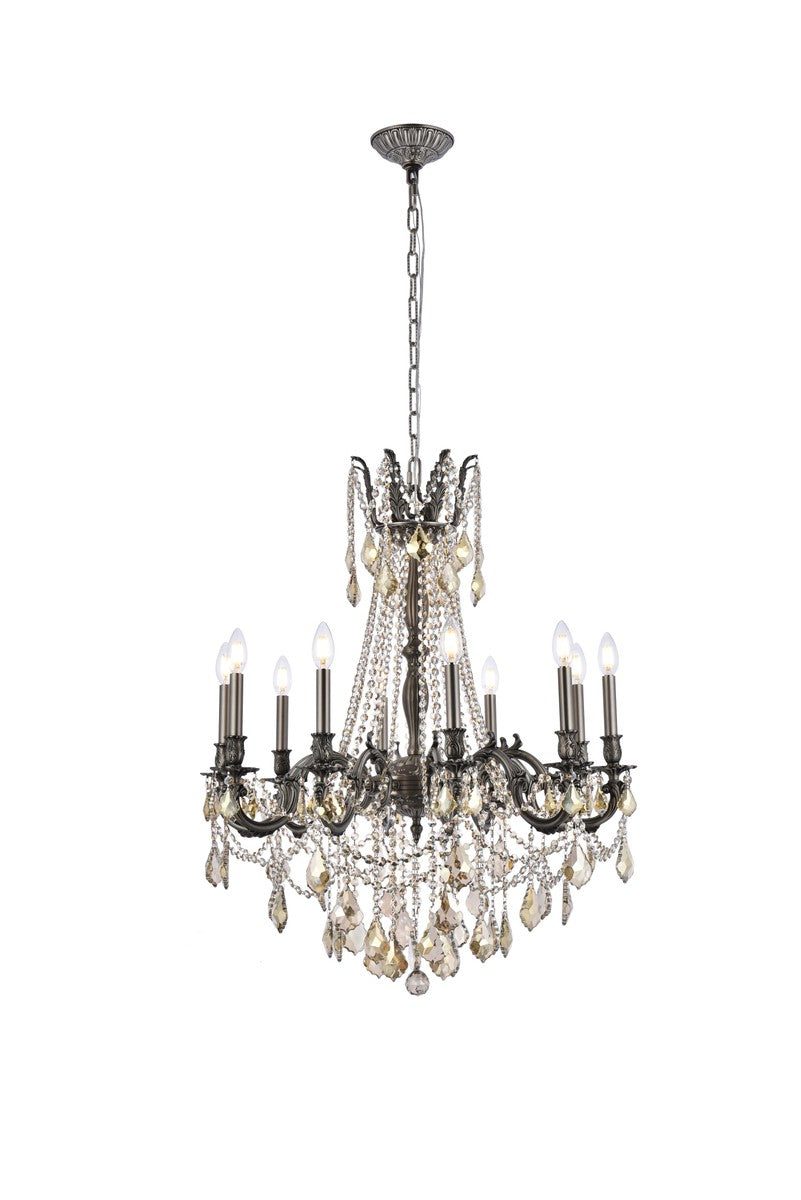 Elegant Rosalia 9210D28PW-GT/RC Chandelier Light - Pewter