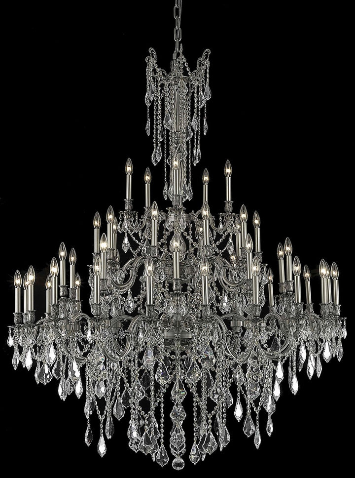 Elegant Rosalia 9245G54PW-GT/RC Chandelier Light - Pewter