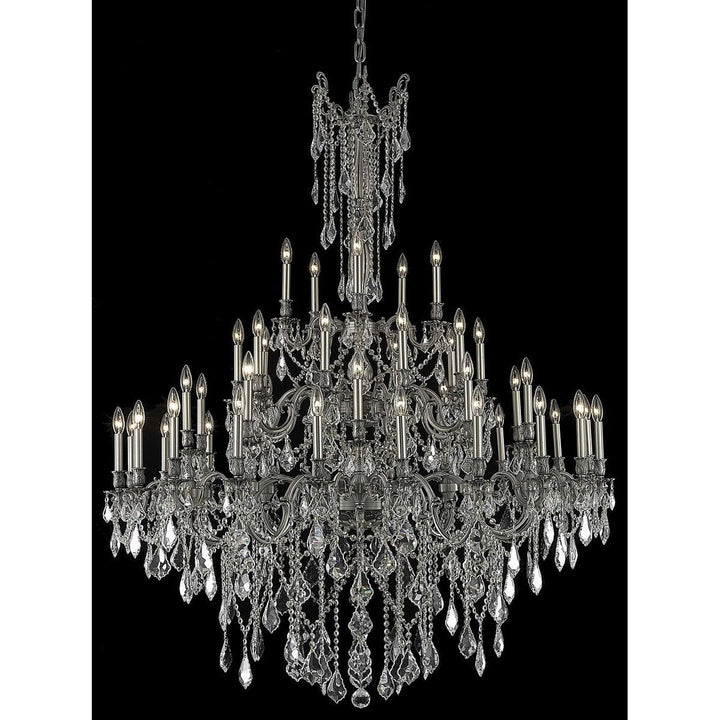 Elegant Rosalia 9245G54PW-GT/RC Chandelier Light - Pewter