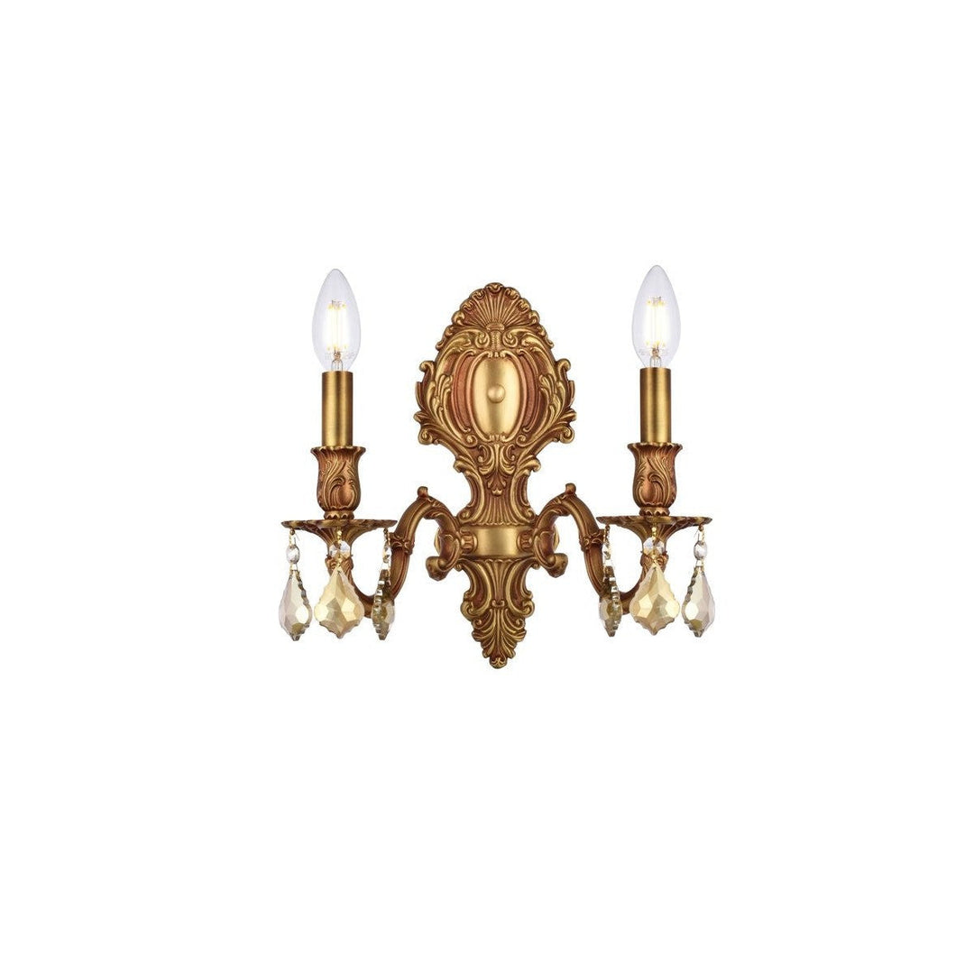 Elegant Monarch 9602W10FG-GT/RC Wall Sconce Light - French Gold