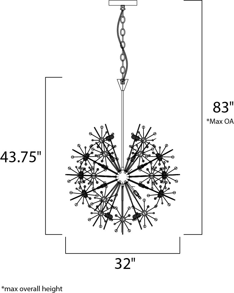 Maxim Starfire 39746BCPC Chandelier Light - Polished Chrome