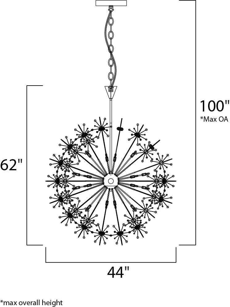 Maxim Starfire 39747BCPC Chandelier Light - Polished Chrome