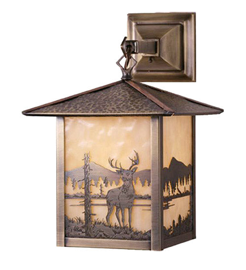 Meyda Tiffany Lighting 39833 Seneca One Light Wall Sconce Outdoor Bronze / Dark