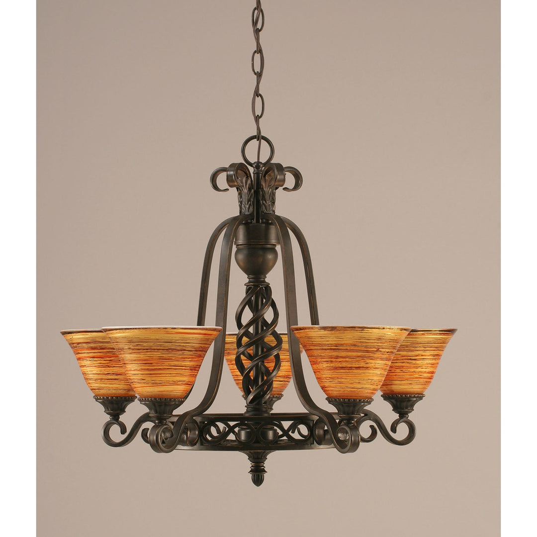 Toltec Elegant 865-dg-454 Chandelier Light - Dark Granite
