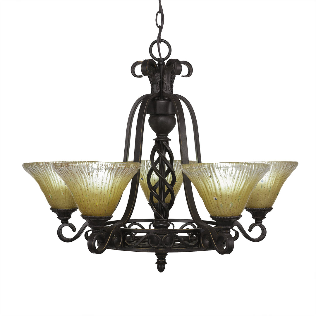Toltec Elegant 865-dg-750 Chandelier Light - Dark Granite