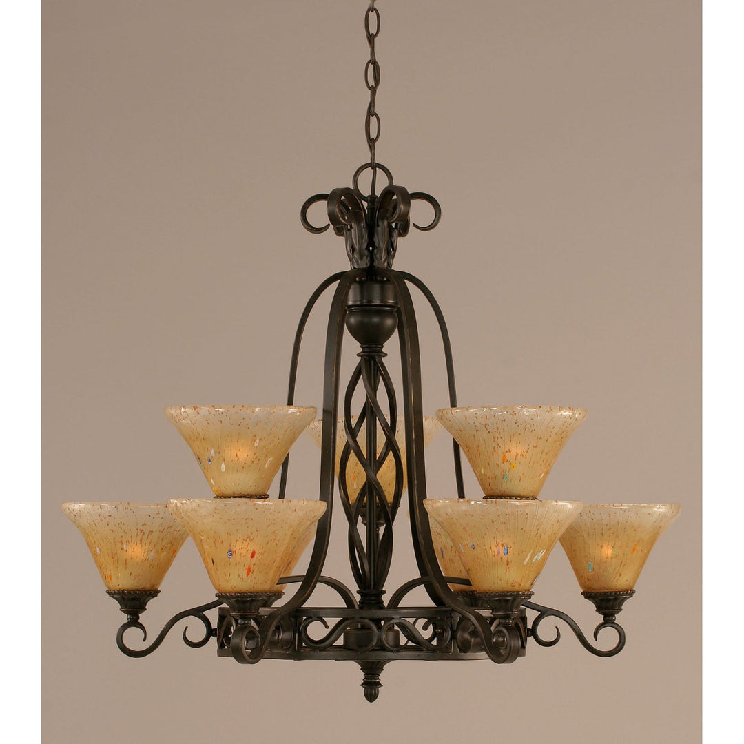 Toltec Elegant 869-dg-750 Chandelier Light - Dark Granite