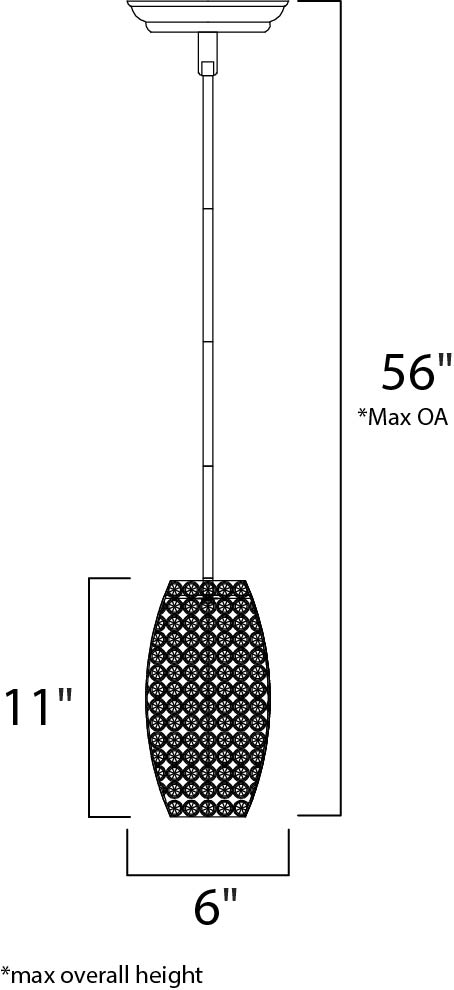 Maxim Glimmer 39882BCBZ Pendant Light - Bronze