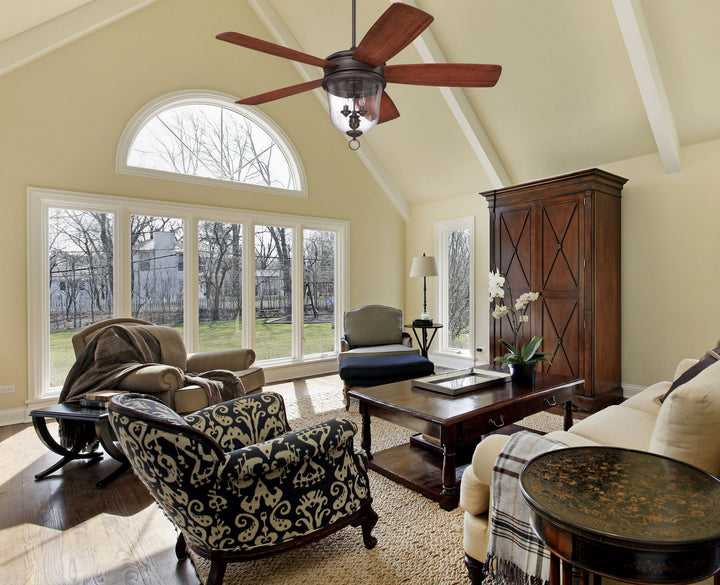 Craftmade Fredericksburg FB60OBG5 Ceiling Fan 60 - Oiled Bronze Gilded, Fredericksburg Walnut/Fredericksburg Walnut/