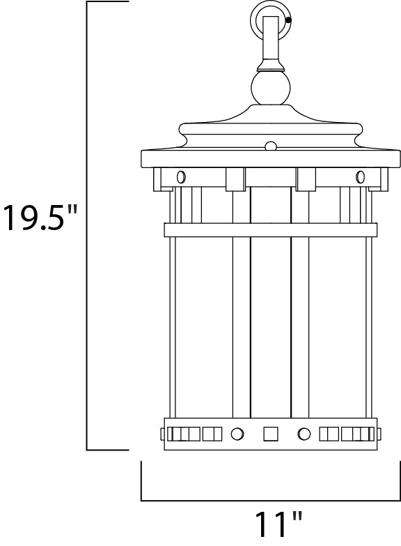Maxim Lighting 40039CDSE  Santa Barbara Vx Outdoor Sienna
