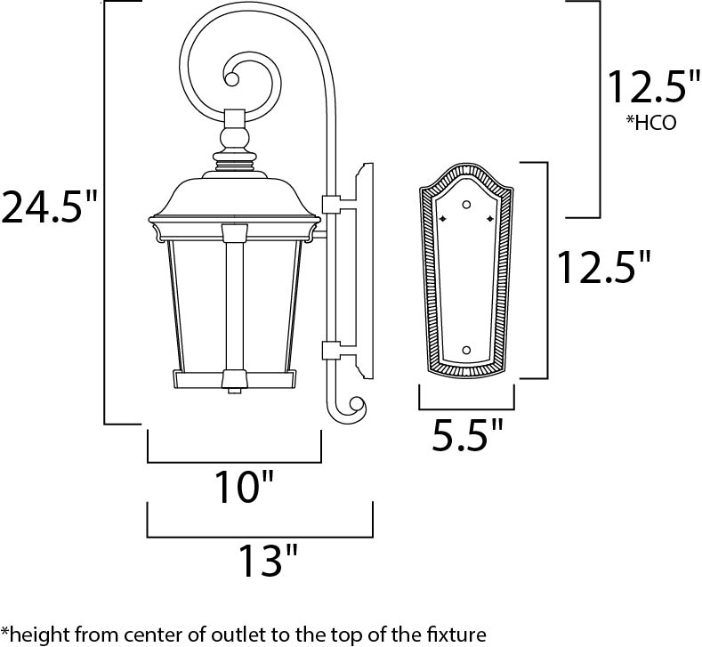Maxim Lighting 40094CDBZ  Dover Vx Outdoor Bronze