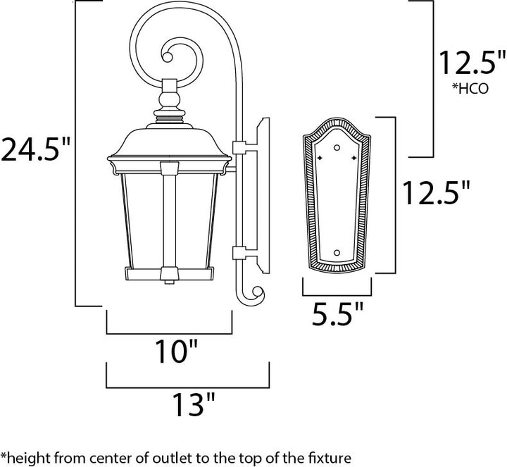 Maxim Lighting 40094CDBZ  Dover Vx Outdoor Bronze