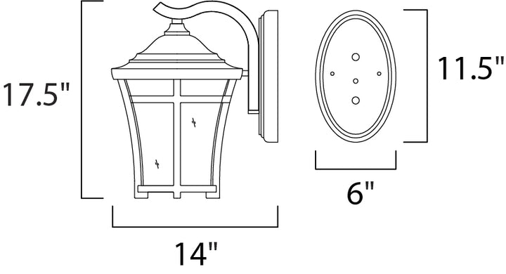 Maxim Lighting 40165GFCO Modern Balboa Vx Outdoor Copper Oxide