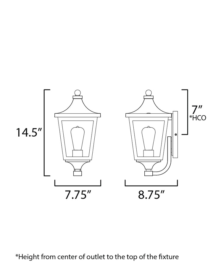Maxim Lighting 40232CLBK  Sutton Place Vx Outdoor Black