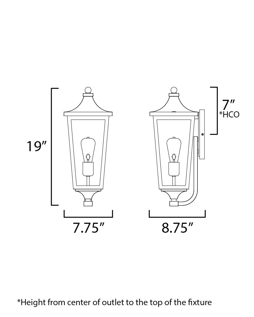 Maxim Lighting 40233CLBK  Sutton Place Vx Outdoor Black