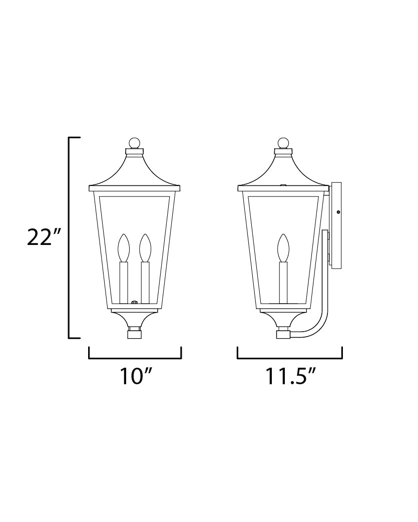 Maxim Lighting 40235CLBK  Sutton Place Vx Outdoor Black
