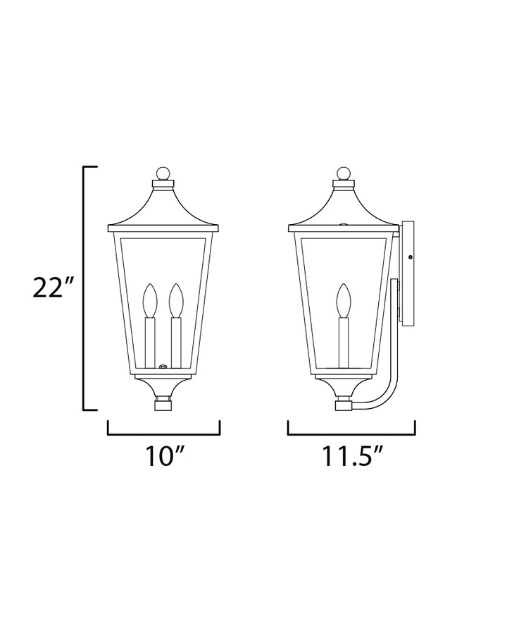 Maxim Lighting 40235CLBK  Sutton Place Vx Outdoor Black