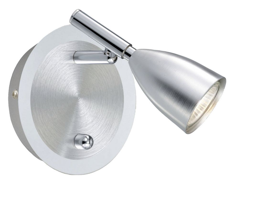 Eglo Halva 1 88359A Wall Sconce Light - Brushed Aluminum & Chrome