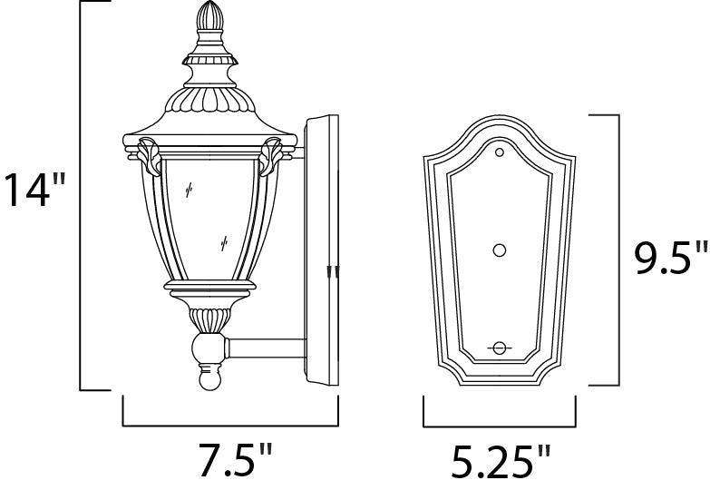 Maxim Lighting 40283WGET  Morrow Bay Vx Outdoor Earth Tone